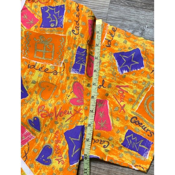 Jasco Uniform Womens Size M V-Neck Scrub Top Vibrant Holiday Geometric French - Picture 14 of 16